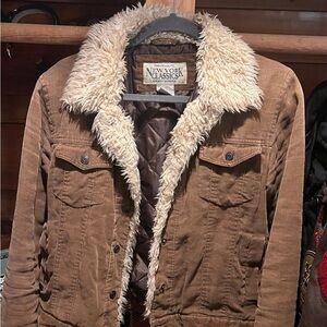 Corduroy Brown Sherpa-Lined Jacket